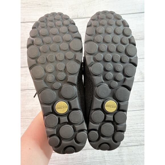 SKECHERS Women’s On the Go Canvas Boat Shoes Black Gold Shimmer Size 10 - Picture 7 of 10